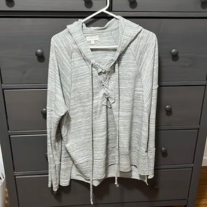 Lucky brand lace up hoodie
